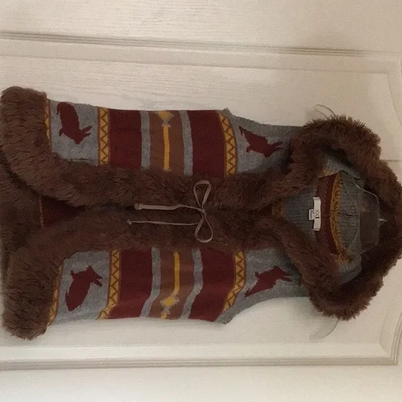 Vest, knitted vest, fall colors, size s/p - Picture 4 of 5